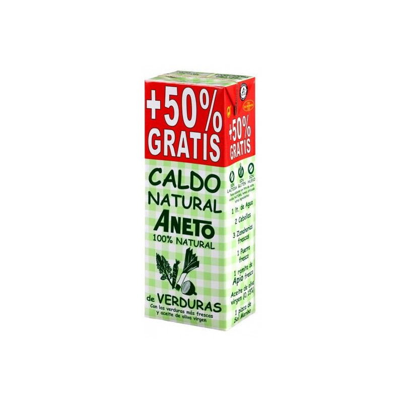 CALDO DE VERDURAS BRICK 1L + 500ml GRATIS
